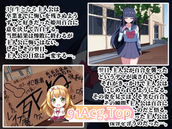 #监禁调教_告白后被污蔑成强奸犯_我的复仇强奸记录 v1.0 官方中文版 喵星广播 故事围绕一名被陷害的高中生展开。主角原本只想在毕业前鼓起勇气告白，却因被恶意捏造的谣言而成为众矢之的。面对欺骗与羞辱，他在绝望中觉醒，誓要揭开真相，为自己讨回公道。 游戏采用RPG剧? 安卓端 官中版 预览图