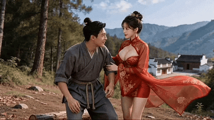 AI 真人短剧——《我和三个奶妈下副本》第二集 动漫视频 PC端 预览图