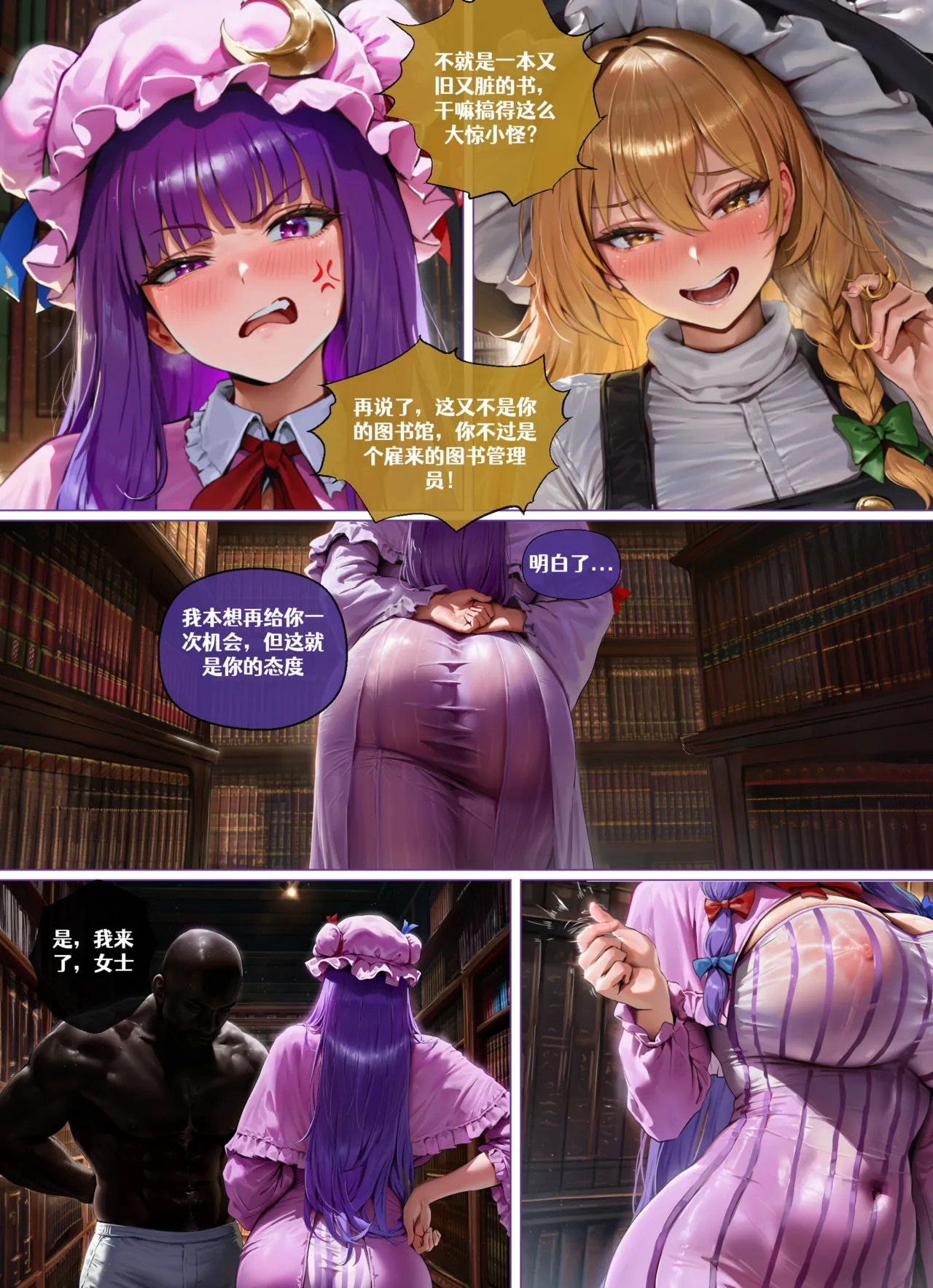 AI/中文Moona x Noel 意外假期+东方同人Marisa Kirisame 漫画图集 预览图