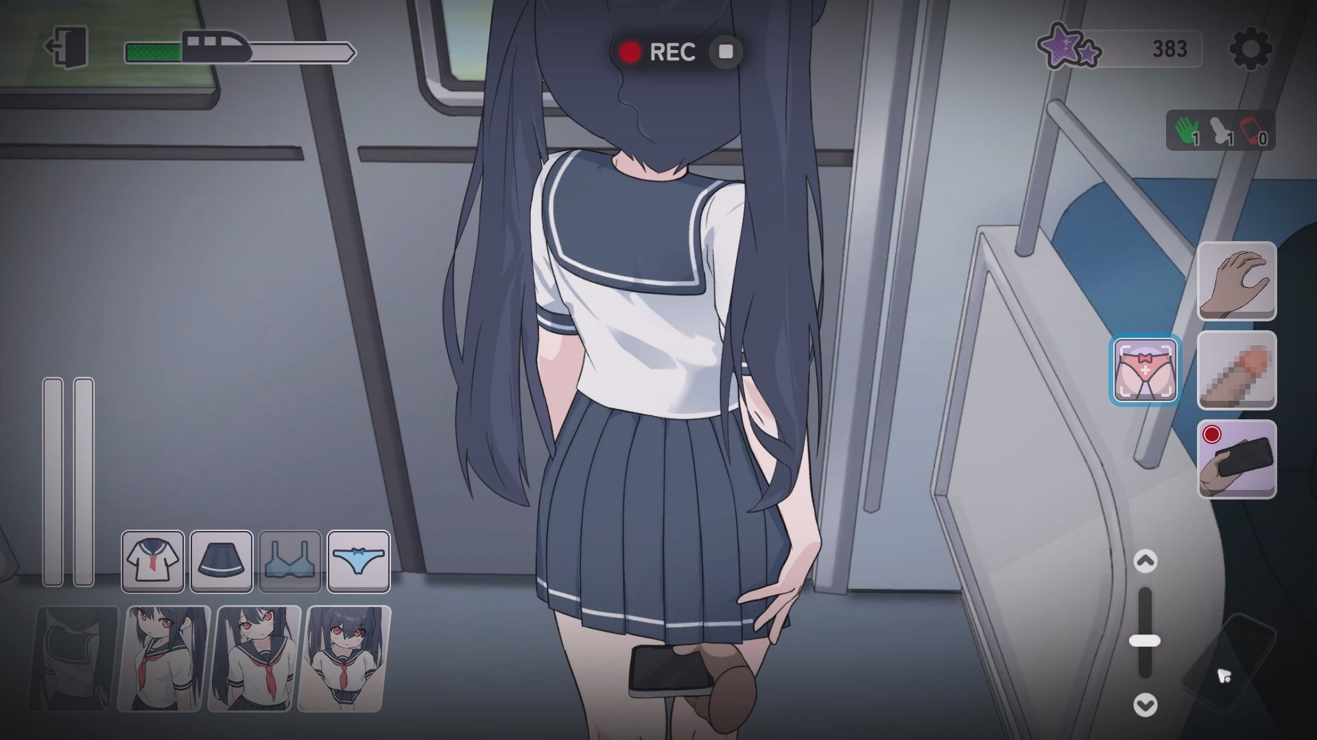 通勤电车、被影像内容的少女 通勤電車、盗撮される少女 PC端 AI汉化版 预览图
