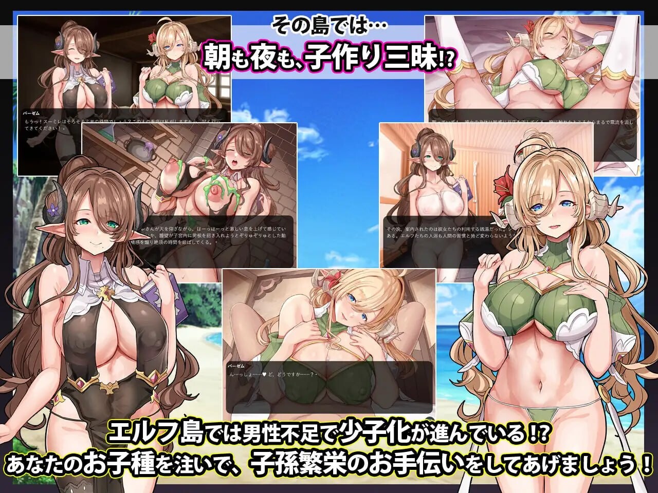 欢迎来到精灵岛!推荐生孩子3天2夜的旅行 エルフ島へようこそ!～子作り推奨2泊3日の旅 PC端 汉化版 预览图