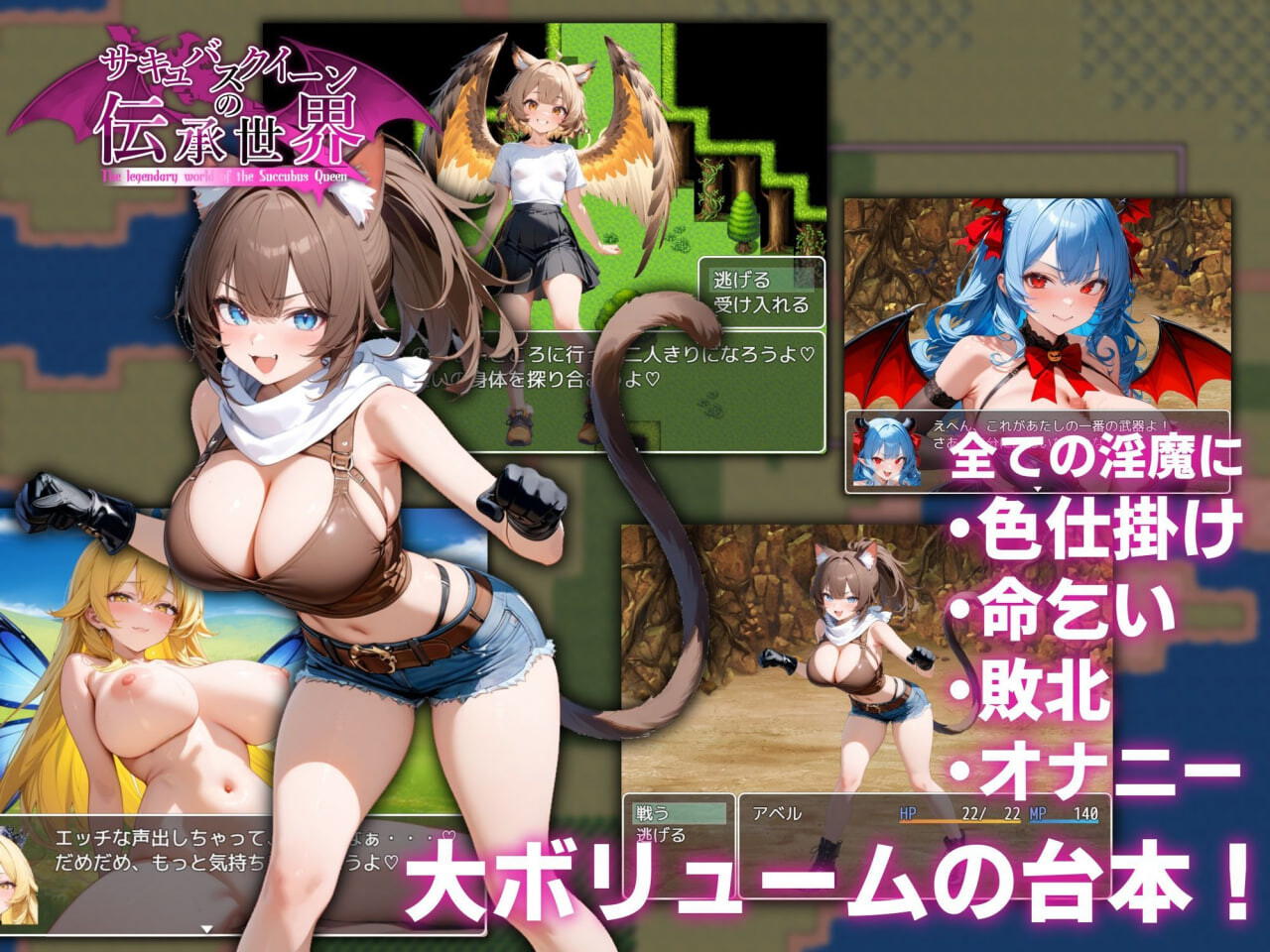 魅魔女王的传说世界～抖M、魅魔与诱惑等级吸取的色诱陷阱 サキュバスクイーンの伝承世界〜マゾと魅魔と誘惑レベルドレイン色仕掛け PC端 汉化版 预览图