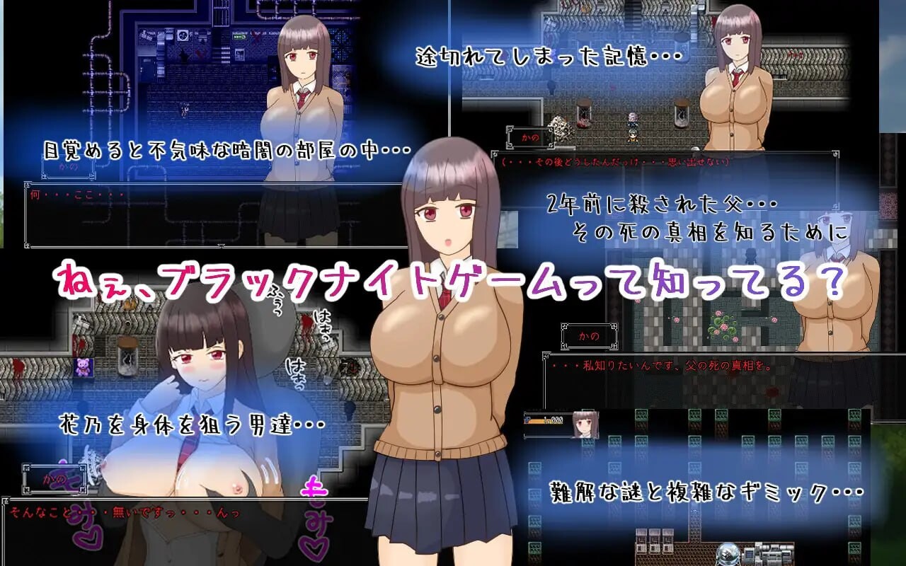 黑发丰满身形美少女花乃 ～从黑骑士游戏中脱出 黒髪丰满身形美少女かの～ブラックナイトゲームからの脱出 PC端 汉化版 预览图