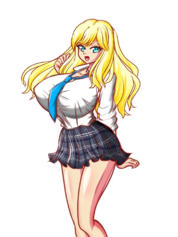 Live2D 丰满身形JK辣妹角色体质孕化 对身为角色体质体质、金发丰满身形的辣妹JK，虽被足球部帅哥告白却与我成为炮友，通过榨乳乳首养成、场景素材进行横刀夺爱并使其成长线的游戏 PC端 AI汉化更新版 预览图