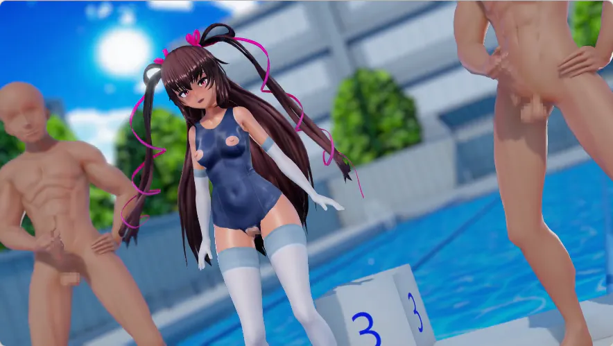 对魔忍同人/3D/精致建模/精品/MMD skbクラブ (skbのちから)学校泳装雪风酱的出道 动漫视频 预览图