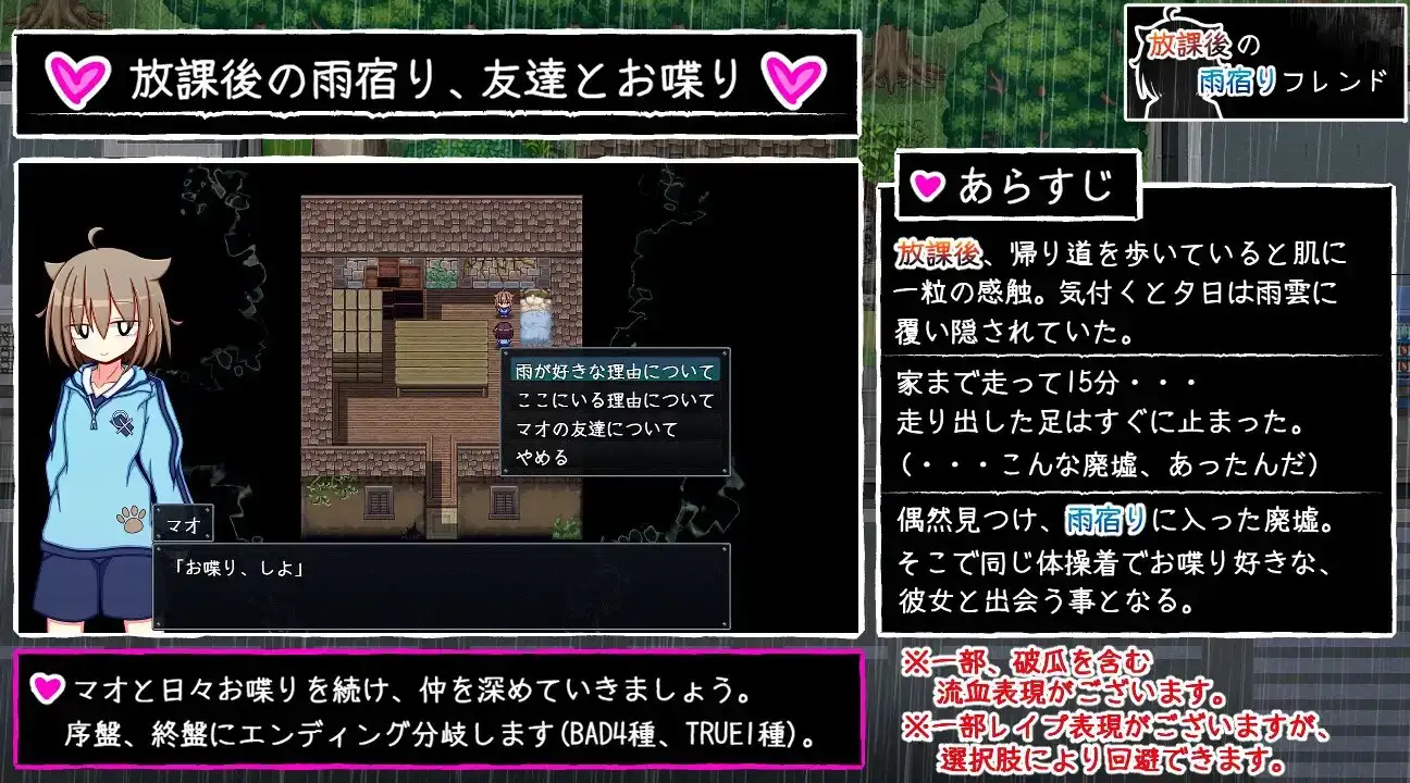 放学后的避雨朋友 放課後の雨宿りフレンド PC端 AI汉化版 预览图