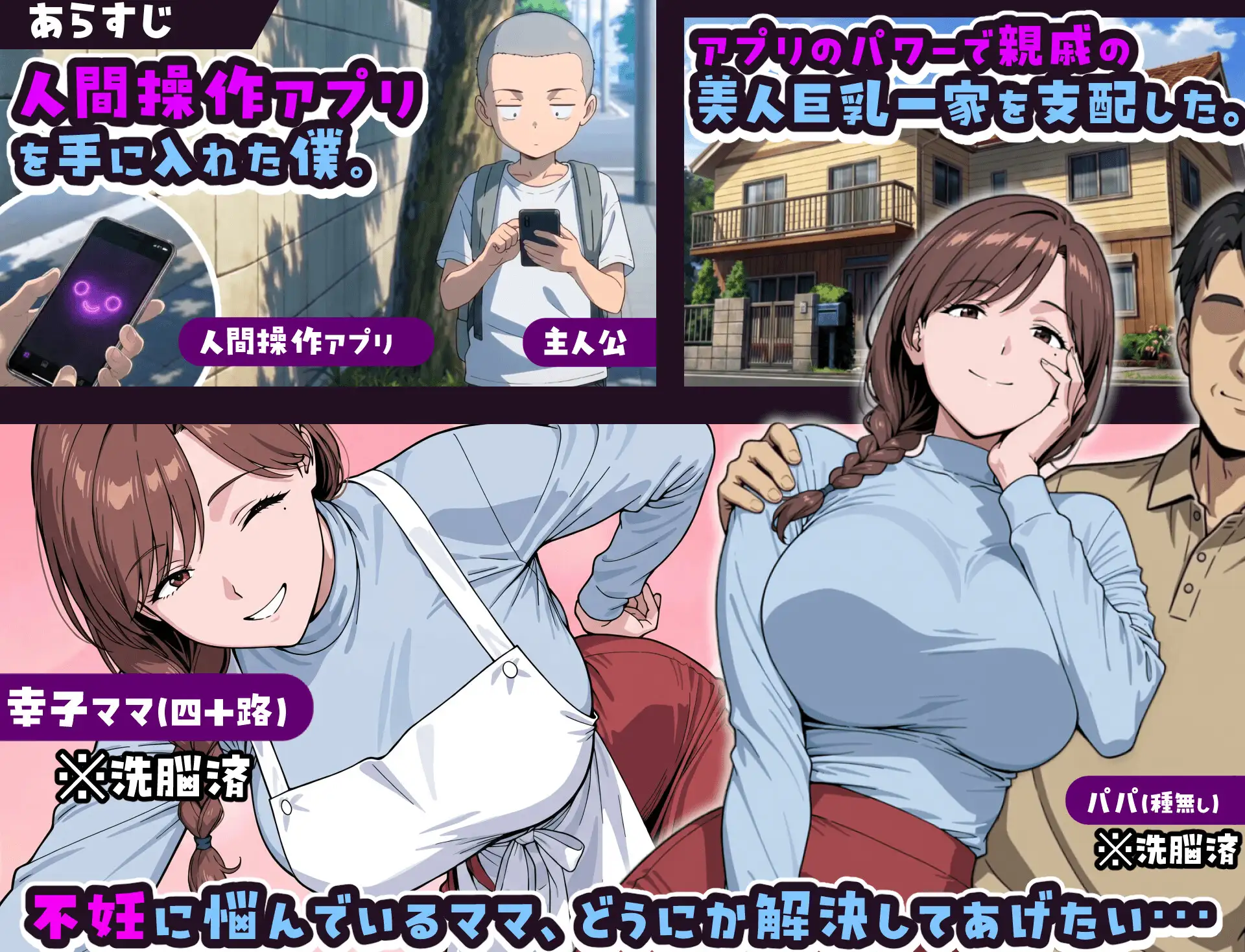 人間操作アプリで角色造型ママと子作りする話 v1.02 双端 AI汉化版 预览图