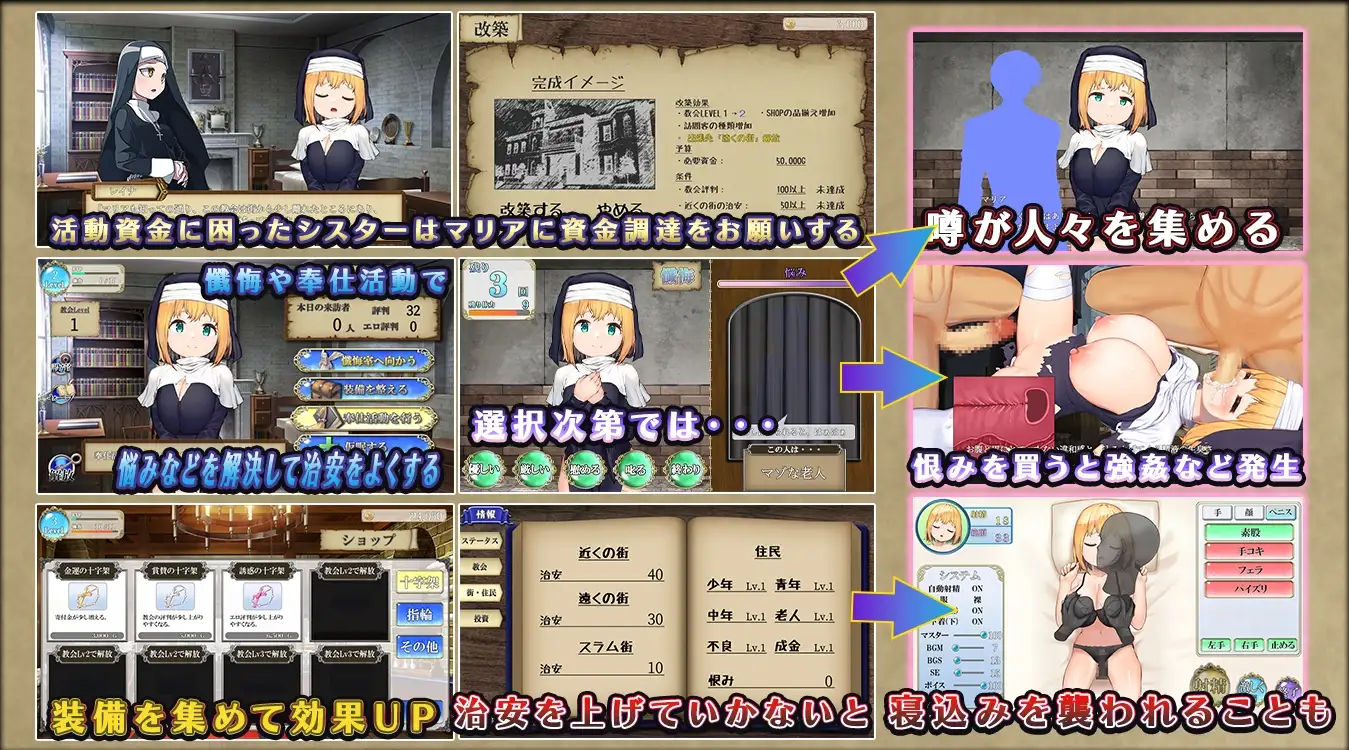 您城市里的随托○里丰满身形修女 あなたの街のご奉仕○リ丰满身形シスター あなたの街のご奉仕シ PC端 AI汉化版 预览图