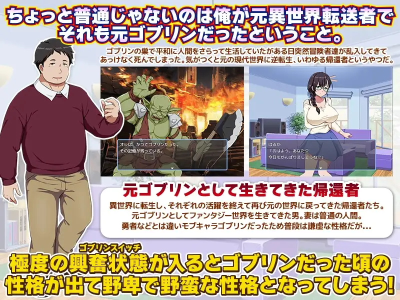 曾经是哥布林的我回归现代世界 帰還者ですが…何か? ゴブリンだった俺が現代世界に帰還する PC端 AI汉化版 预览图