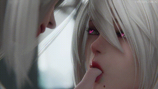 Miwo3x 2月新作：2B+凯妮 性感御姐柔和色彩蜜穴激情 动漫视频 预览图