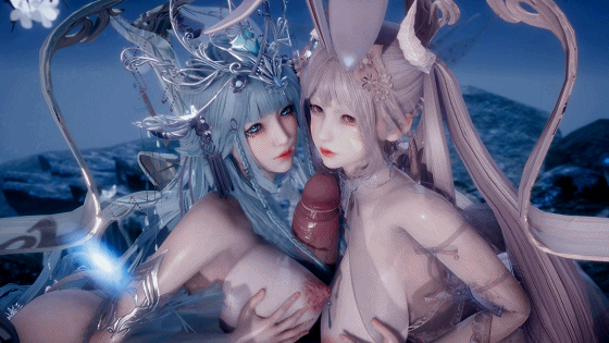 VAM Elarbaby：D42 嫦娥&玉兔 性感女神姐妹花冲突剧情榨取精华 4K60 动漫视频 预览图