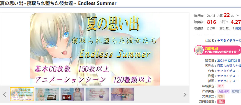 探索RPG/动态/汉化 夏日回忆~被夺走的她们~ Endless Summer（夏の思い出~情感波折堕ち PC端 汉化更新版 预览图