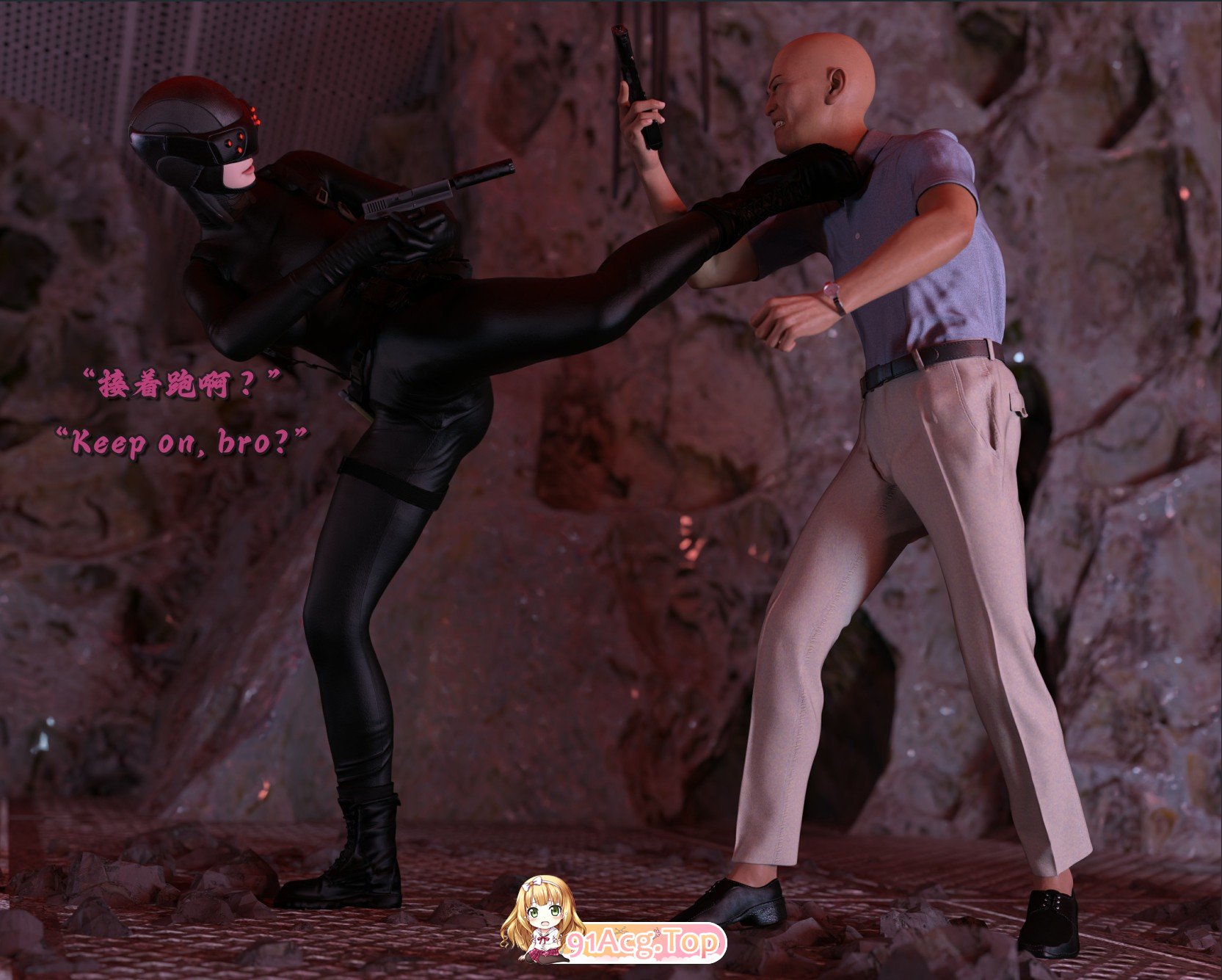 3D半头狮1.1-1.2+蜘蛛精四妹死体漫画图集 预览图