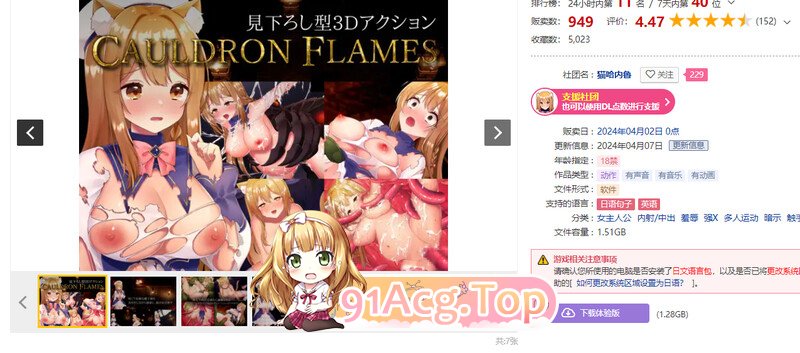 兽耳少女哥布林地下城逃生 CAULDRON FLAMES V1.03 PC端 官中版 预览图