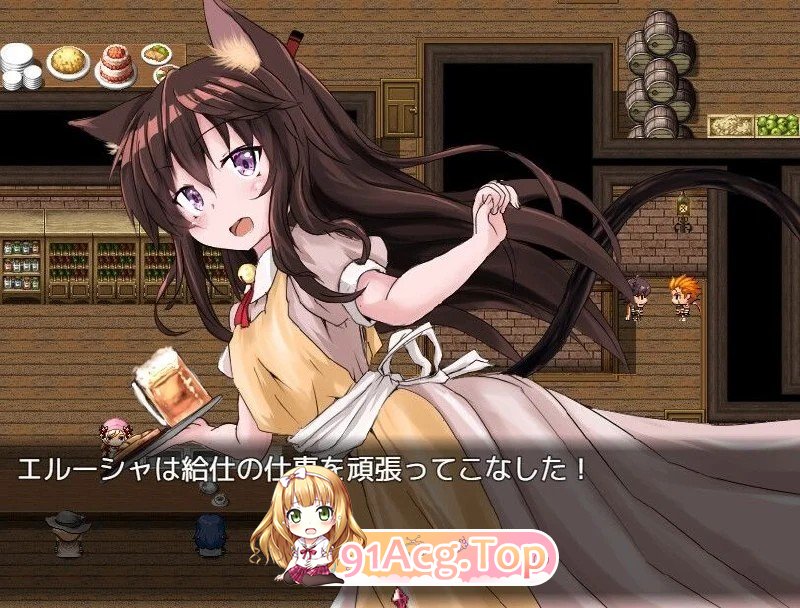 不谙世事的猫娘艾露莎 世間知らずの猫エルーシャ v1.05 内嵌AI汉化版 双端 预览图