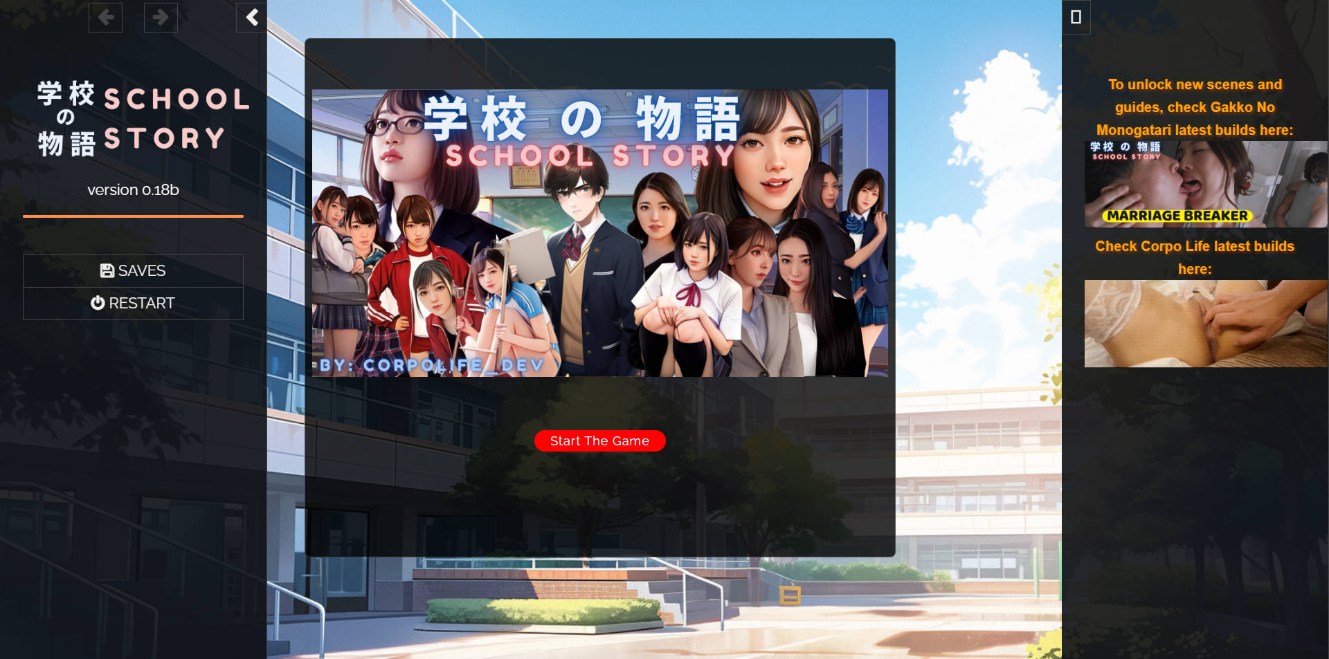 学校の物语 Gakko No Monogatari V0.18b 浏览器汉化 PC端 汉化版 预览图
