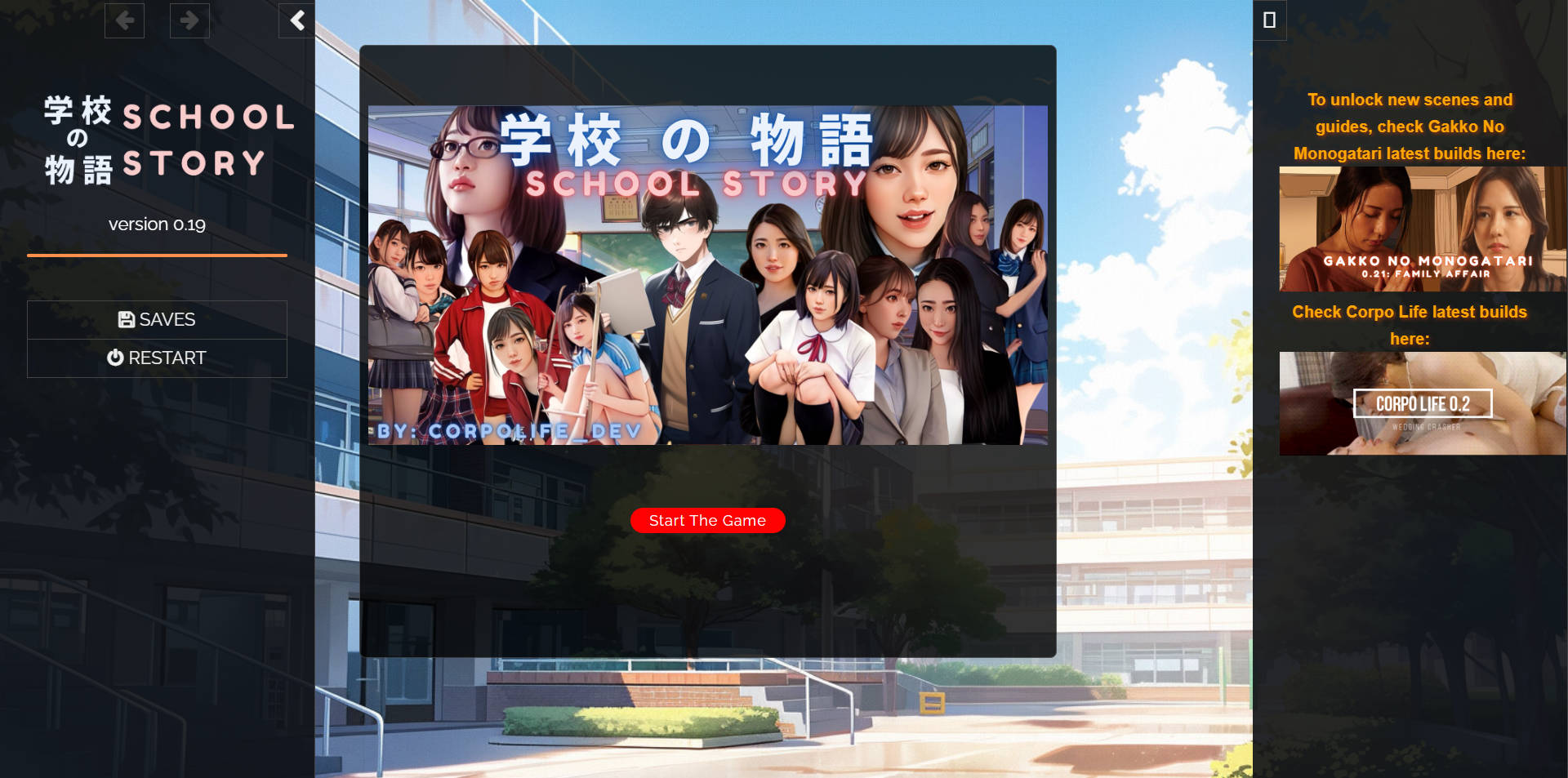 学校の物语 Gakko No Monogatari V0.19 浏览器汉化 PC端 汉化版 预览图