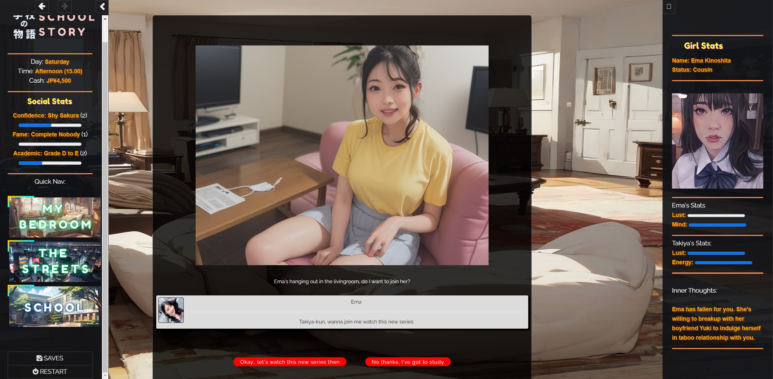 学校の物语 Gakko No Monogatari V0.28 浏览器汉化 PC端 汉化版 预览图