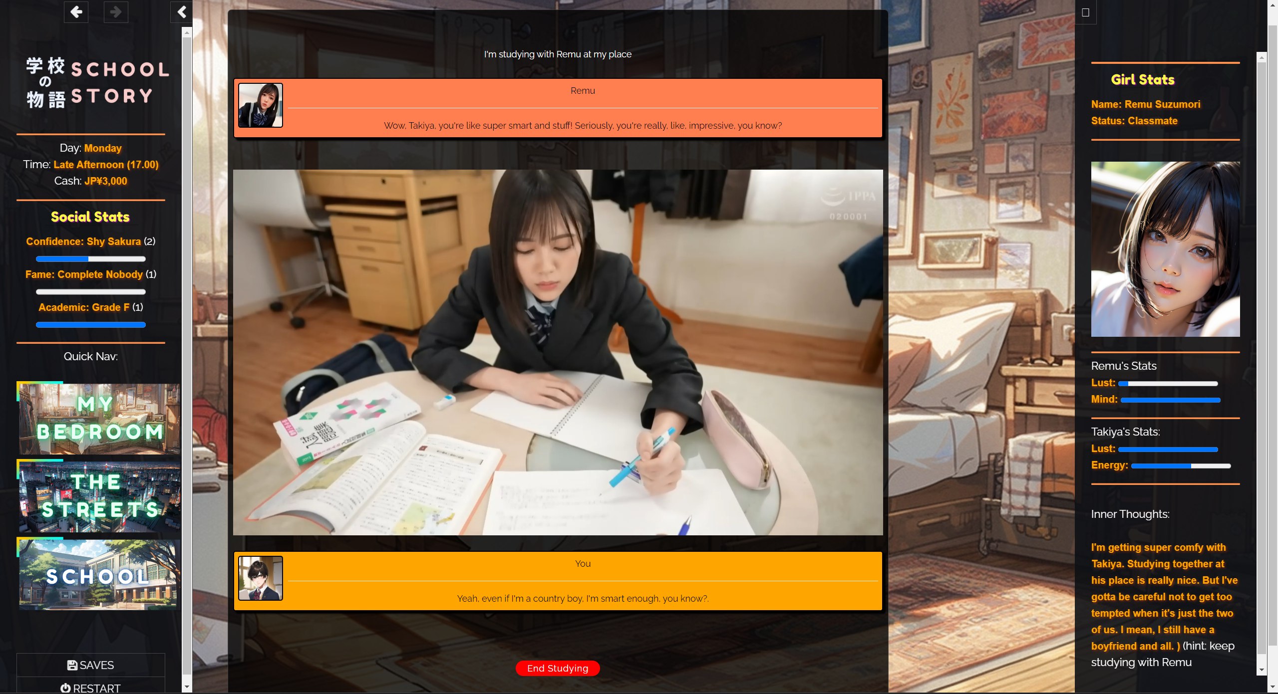 学校の物语 Gakko No Monogatari V0.28 浏览器汉化 PC端 汉化版 预览图