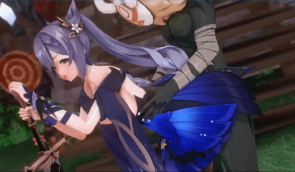 MMD 盐焗鸡 6月5原神黑丝刻晴战败CG 工具动漫视频 预览图