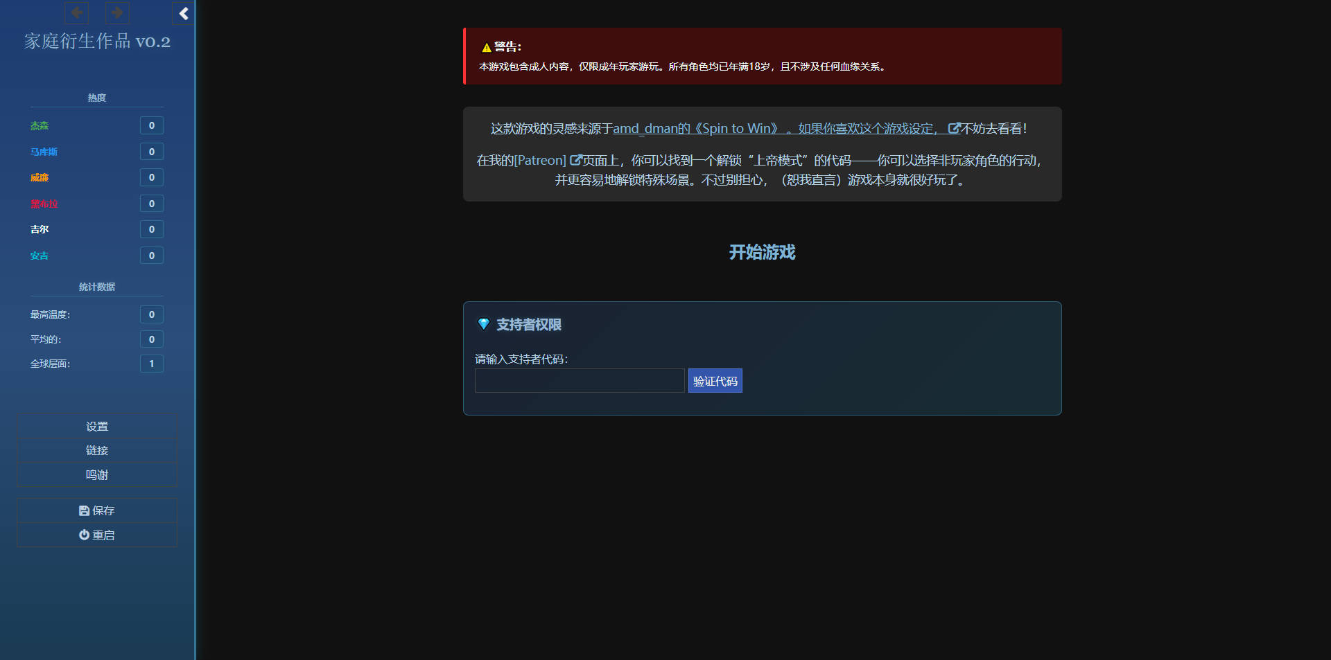 家族衍生剧/Family Spinoff v0.2 浏览器汉化 PC端 汉化版 预览图