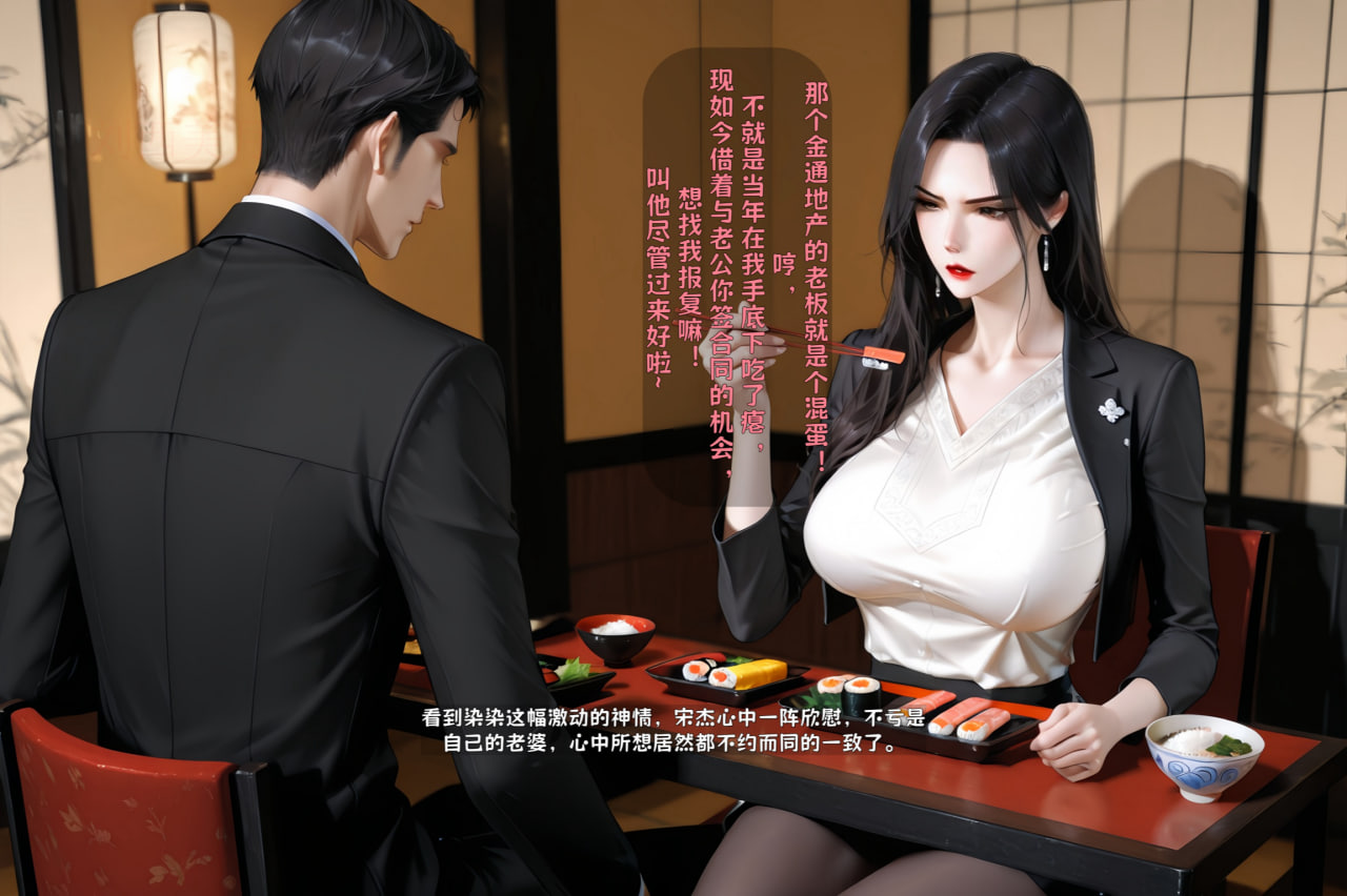 AI/中文我妻柒柒·改1 漫画图集 预览图
