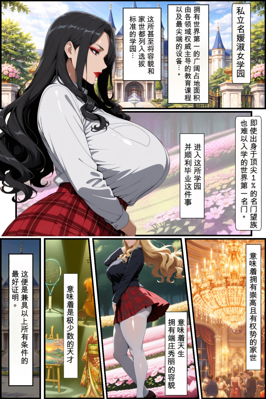 AI/中文 [あちみ屋]靠特异体质调教爆乳大小姐与好色熟女！学园长、老师、女仆和全校学生全员沦陷，打造只属于我的后宫极乐园 漫画图集 预览图