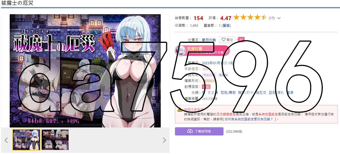 驱魔师的灾厄 祓魔士の厄災 v1.0 双端 AI汉化版 预览图
