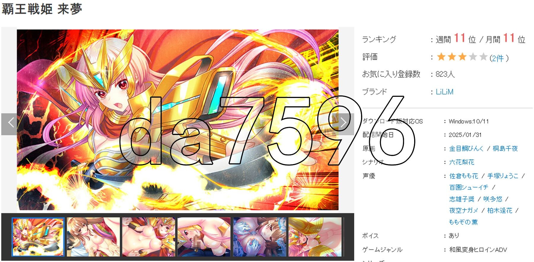 霸王战姫 来梦 覇王戦姫 来夢 PC端 AI汉化完整版 预览图
