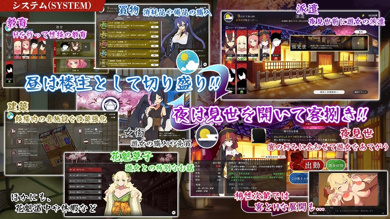 梦吉原的妖异妓楼～妖怪大楼重建谭 新游 PC端 汉化版 预览图