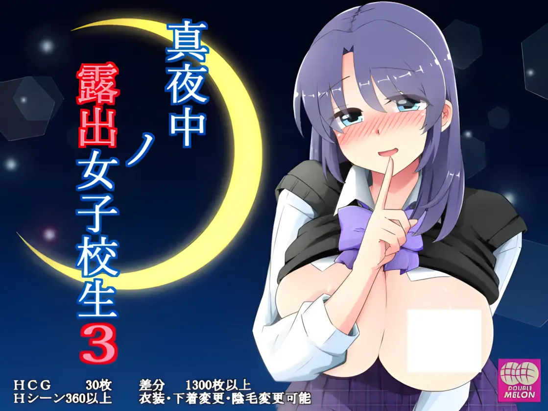 午夜露出的女高中生3 真夜中の露出女子校生 ver1.20 Mtool汉化 PC端 汉化版 预览图