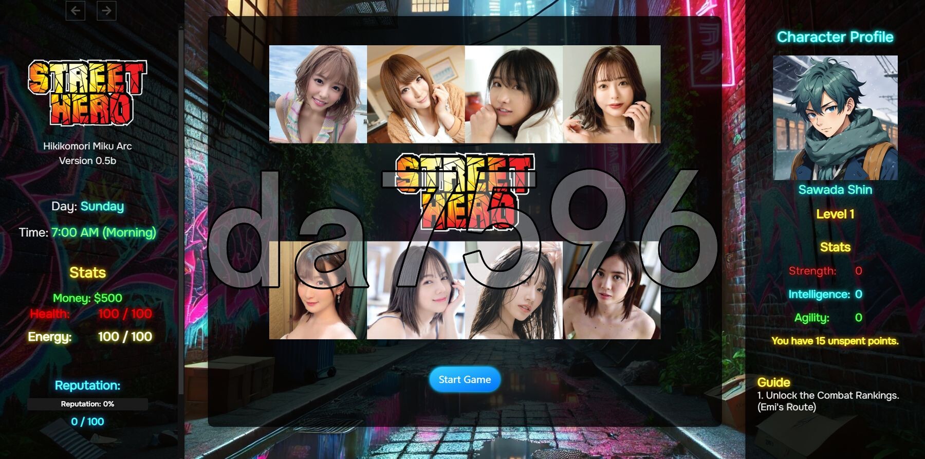 街头英雄 Street Hero V0.5b 浏览器转中文 PC端 汉化版 预览图