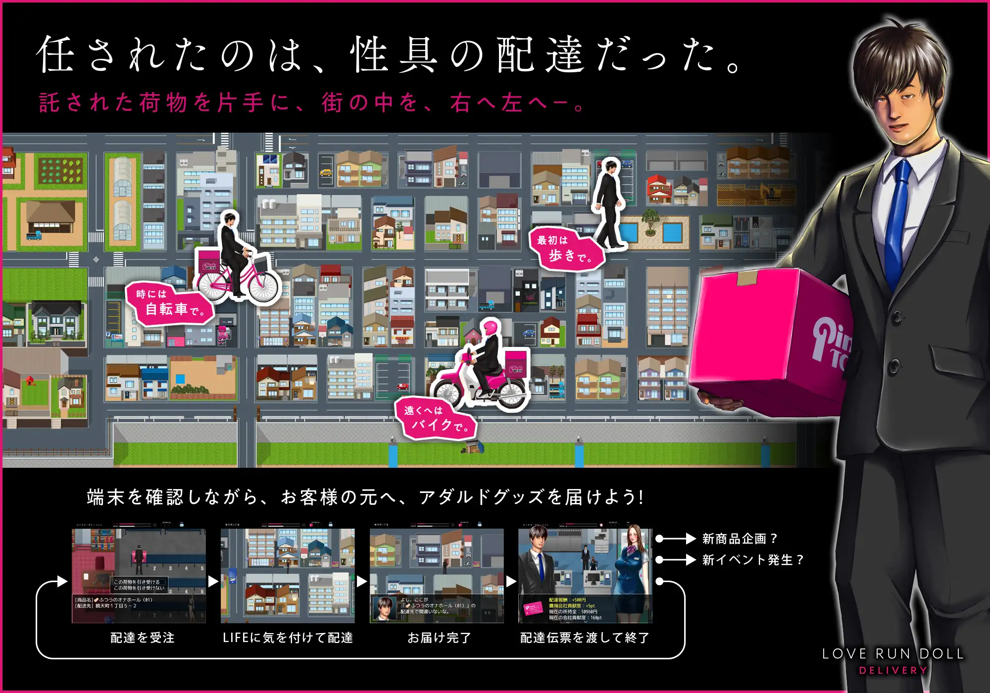 LOVE RUN DOLL DELIVERY ～性具配達人～ Ver.1.1.0 PC端 AI汉化版 预览图