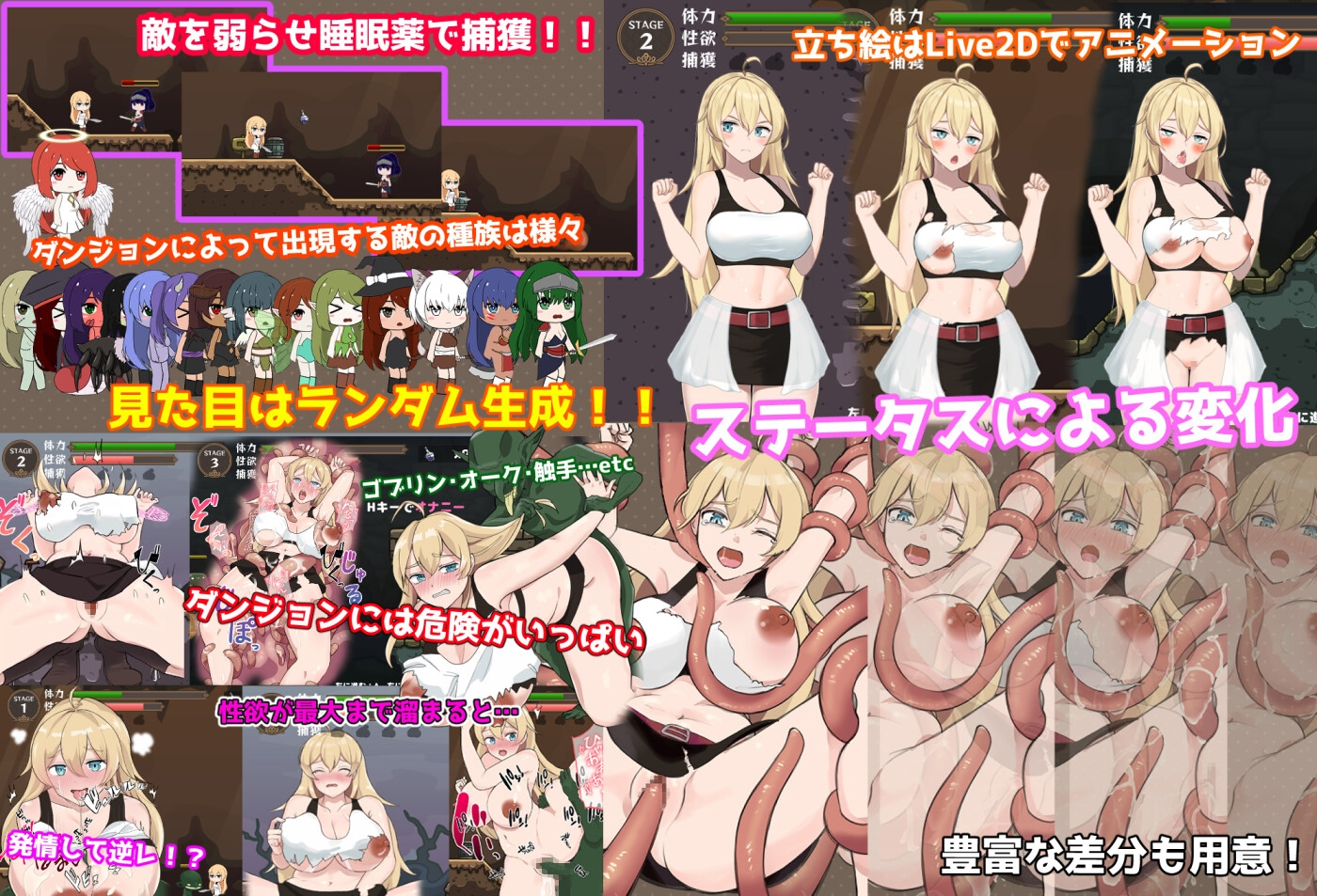 崖っぷち女冒険者 ドテイムで契约角色○を量産したい v1.2.0 PC端 日文原版 预览图