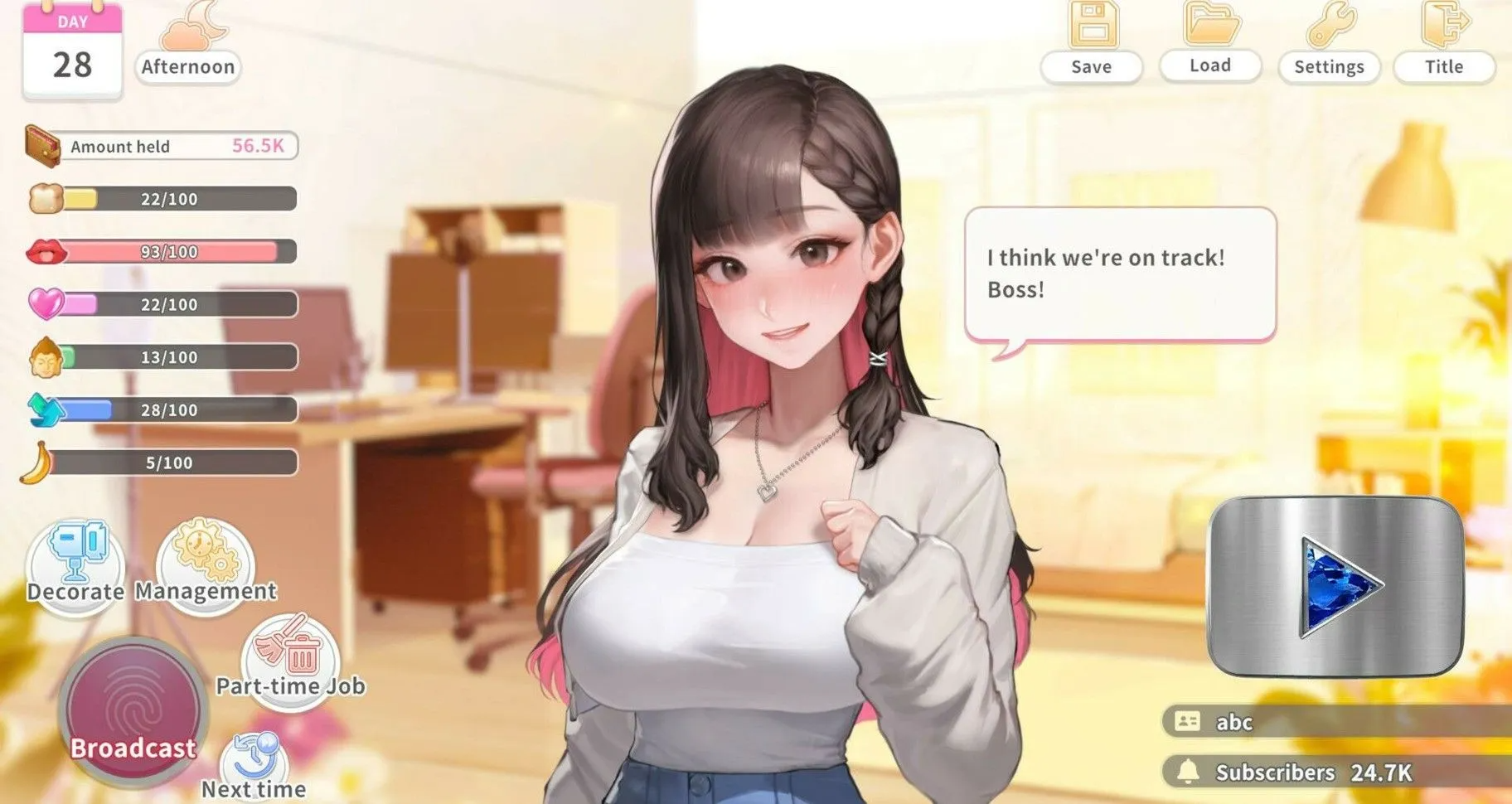 更新[养成互动SLG/动态] 直播开始！VTuber出道指南 Streaming ON! VTuber Training v1.0.2 PC端 步兵 预览图