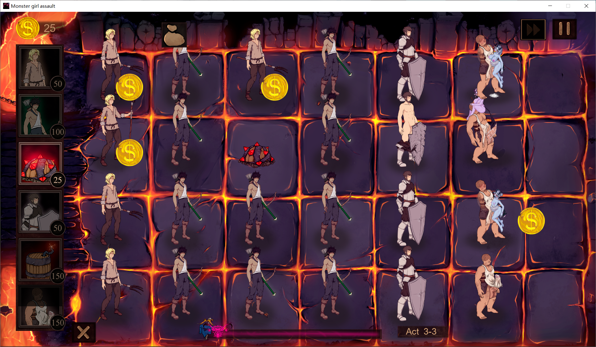 H植物大战僵尸 怪物娘突袭 Monster girl assault V0.35 英文步兵版 双端 无码 预览图