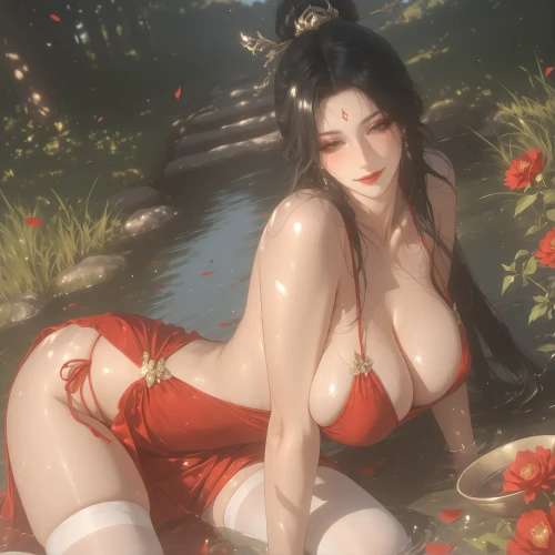AI绘画美人传说 西施浣纱 动漫视频 预览图
