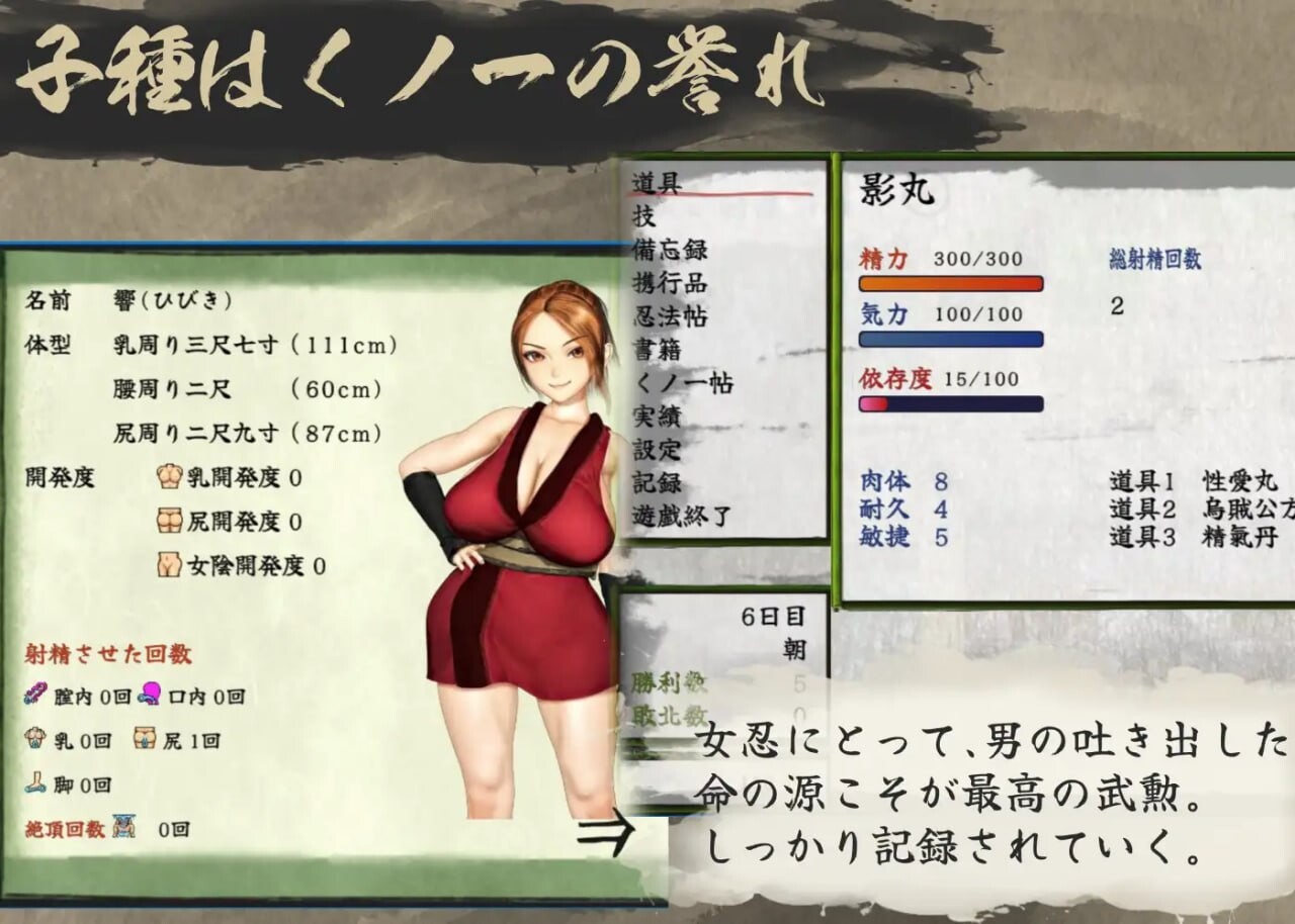 RPG汉化PC 女忍者性技决战活剧 宽永夜伽合战 くノ一性技決戦活劇 寛永夜伽合戦 v1.02 PC端 AI汉化版高清版 预览图