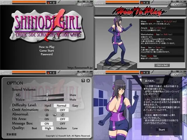 忍者少女 -情色横版卷轴动作游戏 SHINOBI GIRL -EROTIC SIDE SCROLLING ACTION GAME v2.10 PC端 日文原版 预览图