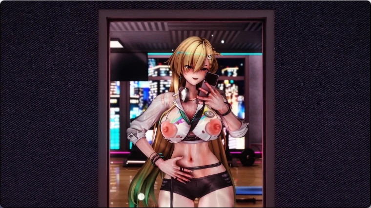鸣潮同人/3D/神级建模/精品鸣潮：在健身房和琳奈“嘻嘻哈哈” 动漫视频 预览图