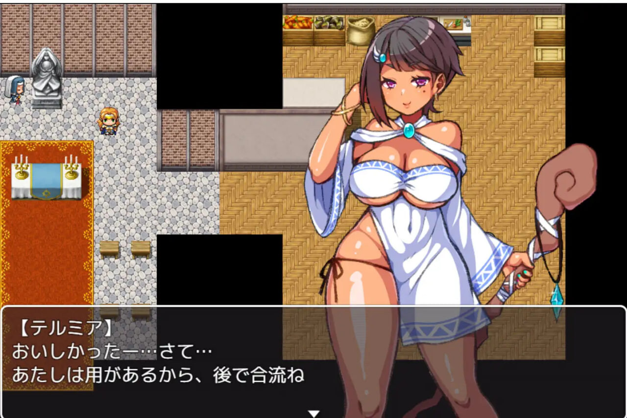 RPG汉化PC 女魔术师与动荡的腹部状况 ～波折不断的护卫任务 女魔術師と揺れ動く腹具合～波乱の護衛業務 PC端 AI汉化版 预览图
