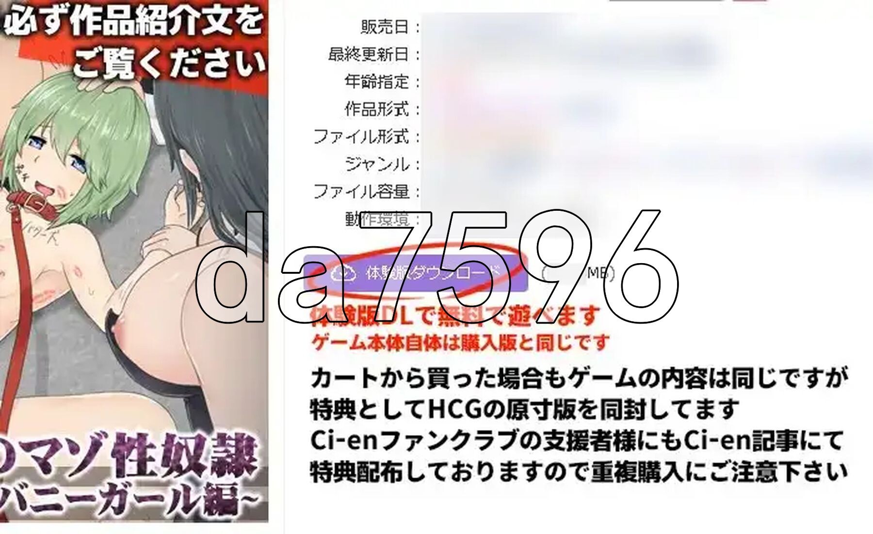 献祭精液的受虐题材 ～兔女郎篇～ 精液貢ぎのマゾ题材隷 ～バニーガール編～ 内嵌AI汉化版+特典 PC端 预览图