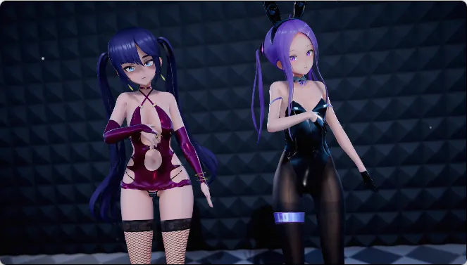 原神同人/3D/MMD/神级建模/神作/最新 skbクラブ (skbのちから) 紧身裙莫娜酱＆兔女郎Lo酱 动漫视频 预览图