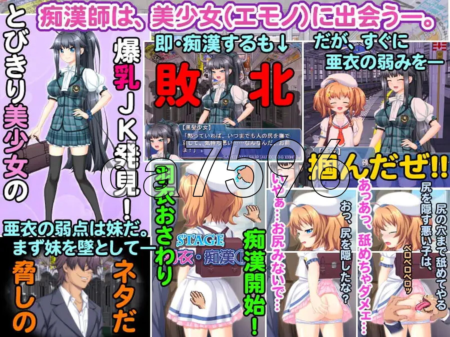 处女×痴汉列车～美少女姐妹·车内冲突～ 処女×恶作剧列車～美少女姉妹・車内レイプ～ v1.0.2 PC端 AI汉化版 预览图