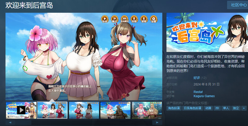 欢迎来到多角色关系岛（ハーレム島へようこそ!）V1.01 STEAM官中 PC端 官中版 预览图