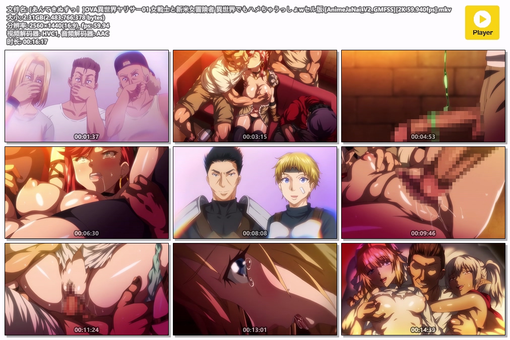 2D动画/里番/魔穗字幕/推荐異世界ヤリサー 合集1-2 2K/60FPS/修补 CUGAN超分/V2/VSR 动漫视频 预览图