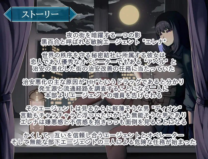 特工艾琳娜 ～与无能部下的危险任务～ エージェント・エレナ ～無能な部下との危険な任務～ Ver1.02 PC端 AI汉化版 预览图