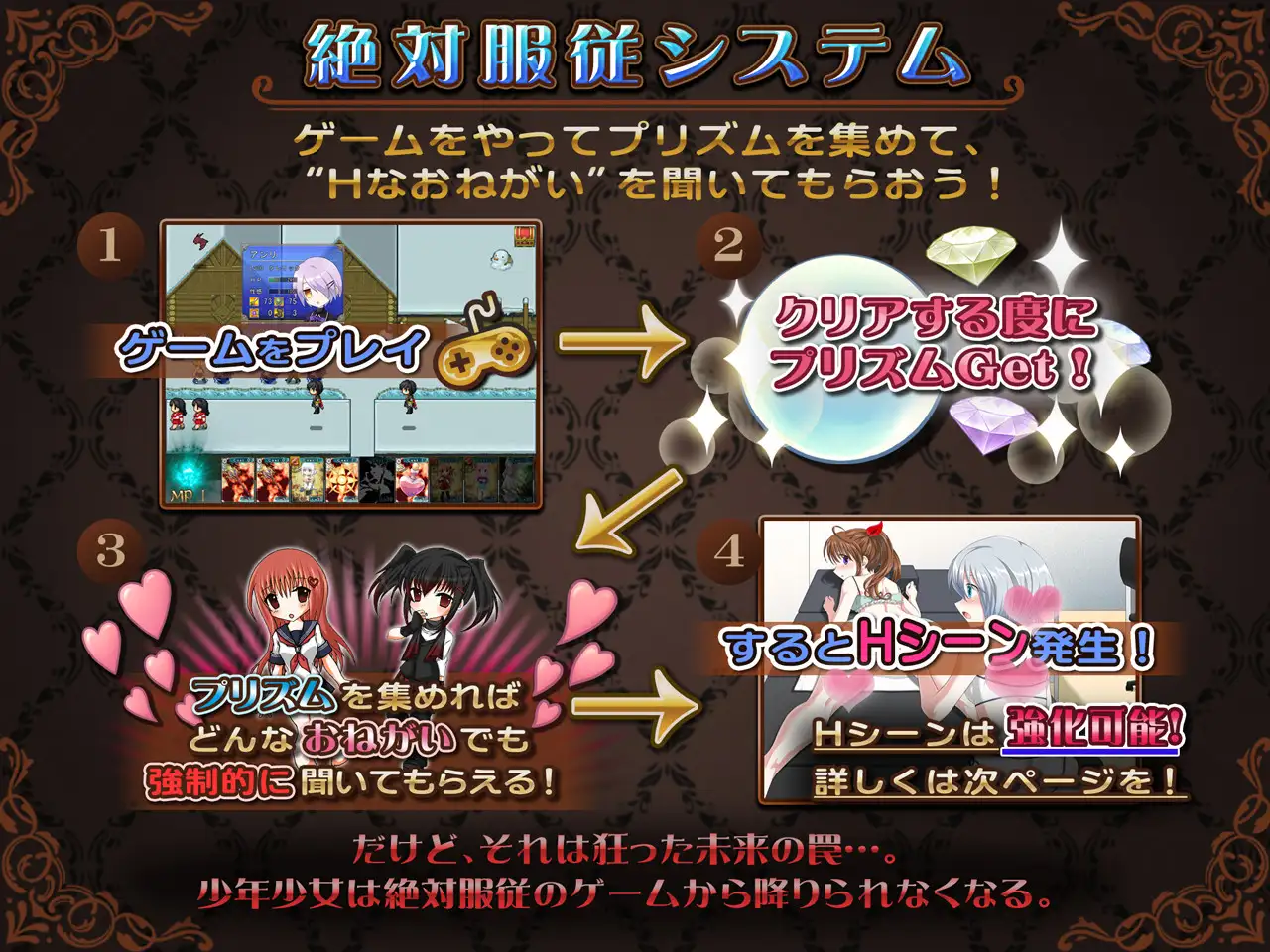 絶対服従プリズムスターズ -超自由RPGで恥辱の永遠命令させろ- v4.05c2 PC端 AI汉化版 预览图