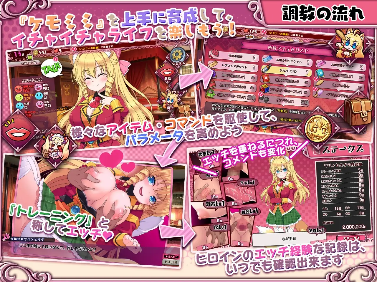 兽耳☆训练 ケモミミ☆トレーニンク ～狂暴けもみみ令嬢养成记录トライアル Ver1.0.10 PC端 汉化版 预览图