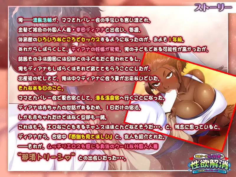 褐色比基尼已婚角色杏欲消解！海边的X课程！/ 褐色クールビッチ已婚角色の欲念解消 ～今度は海でセックス PC端 AI汉化版 预览图